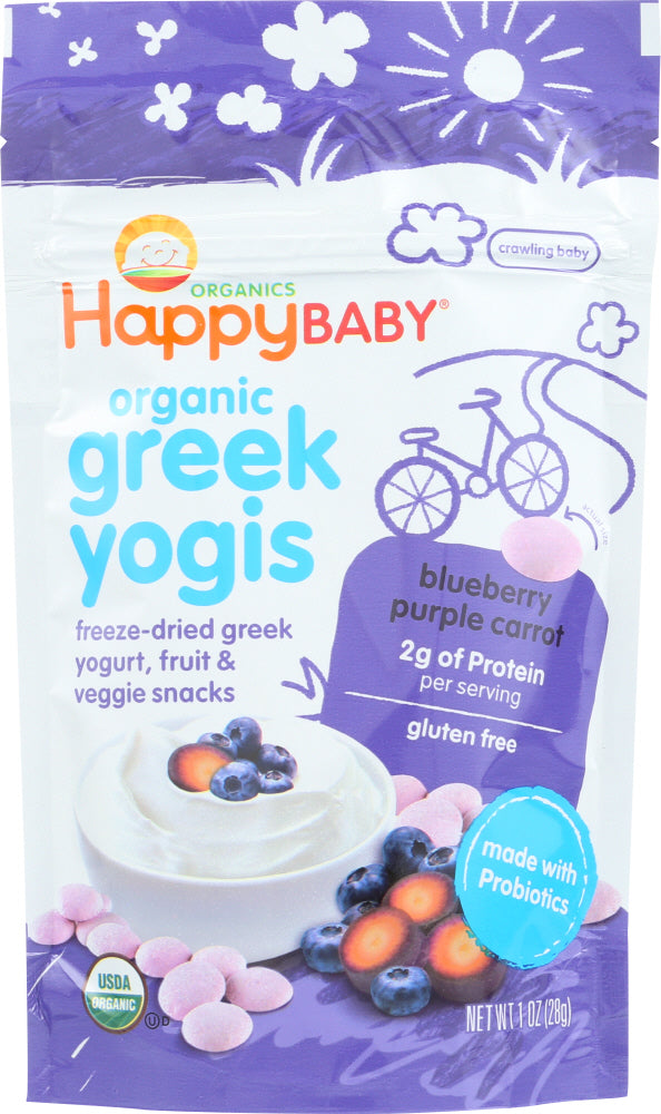 HAPPY BABY: Yogis Blueberry Purple Carrot Greek Yogis 1 oz - Vending Business Solutions