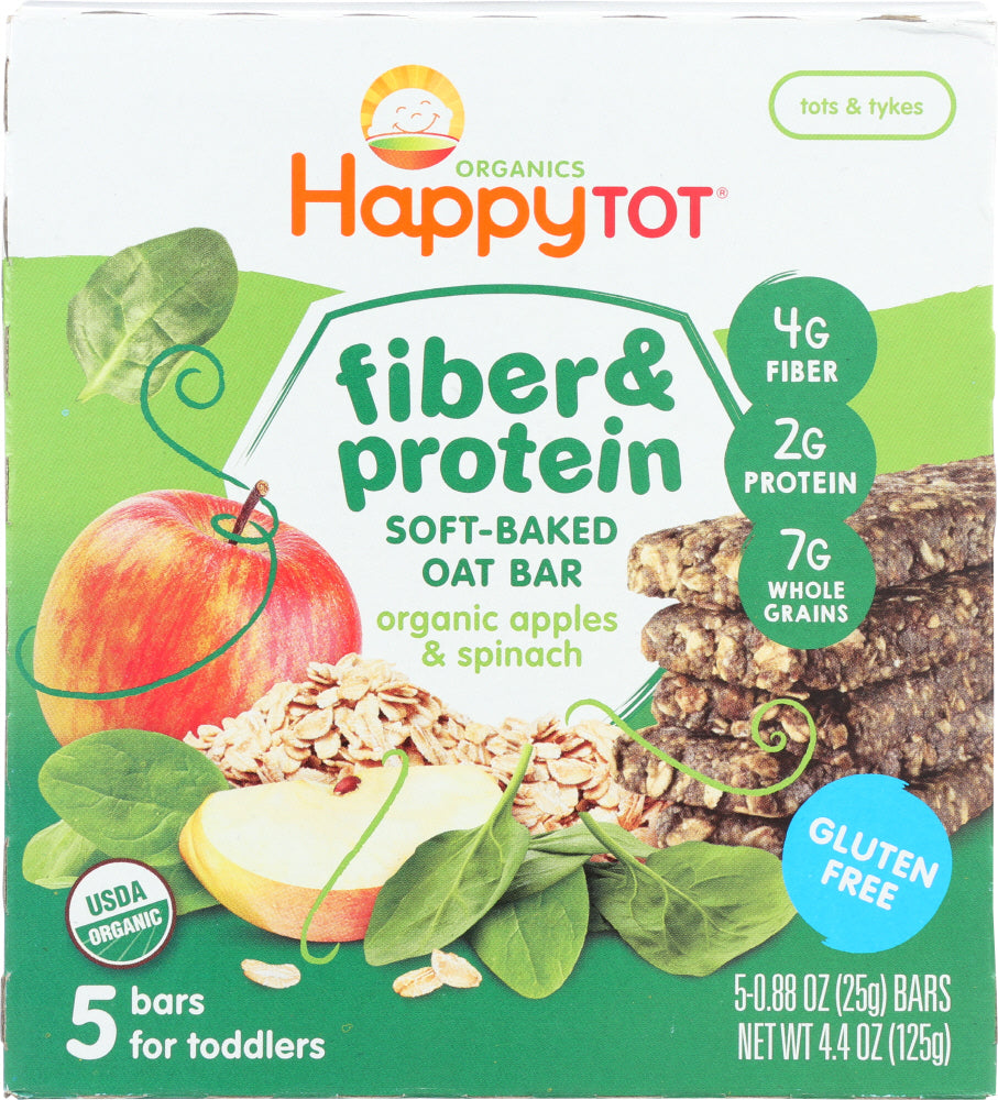 HAPPY TOT: Bar Oat Apple Spinach Organic, 4.4 oz - Vending Business Solutions