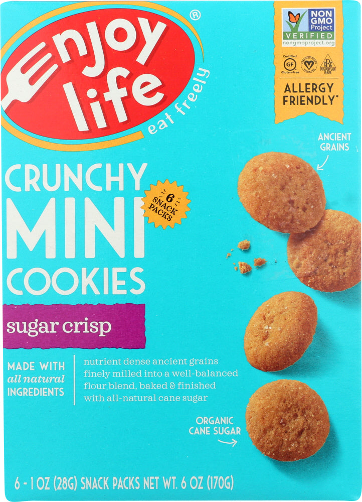 ENJOY LIFE: Sugar Crisp Crunchy Mini Cookies, 6 oz - Vending Business Solutions
