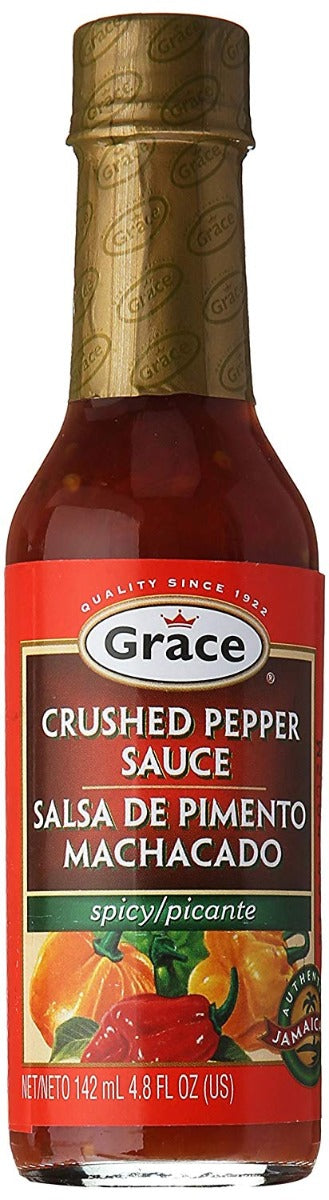 GRACE CARIBBEAN: Crushed Pepper Sauce Spicy, 4.8 oz - Vending Business Solutions