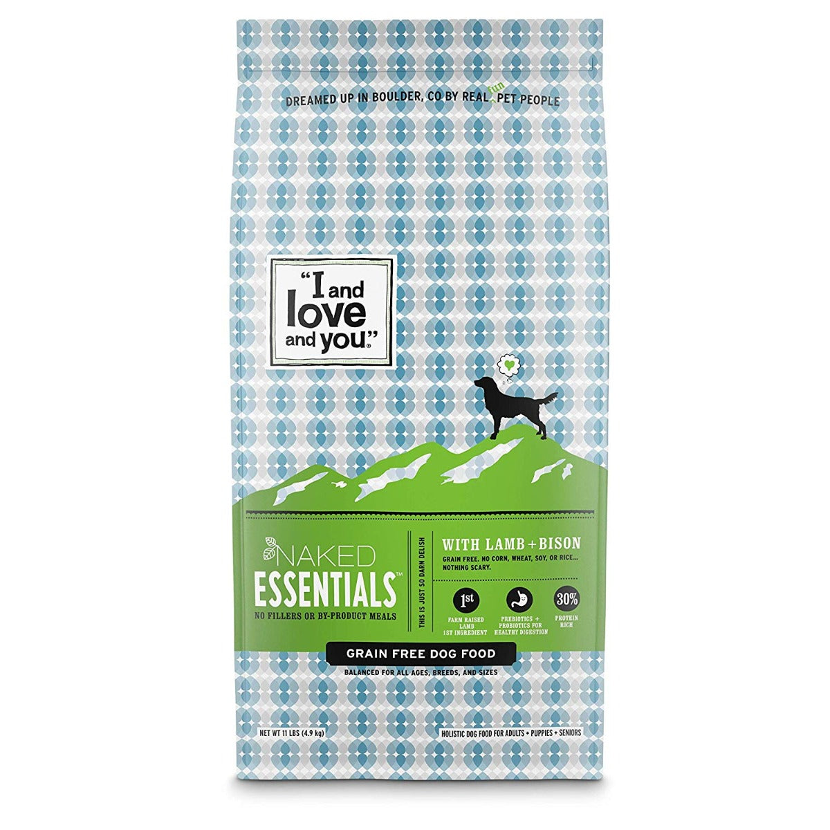 I&LOVE&YOU: Naked Essentials kibble Lamb & Bison Dog Food, 11 lb - Vending Business Solutions