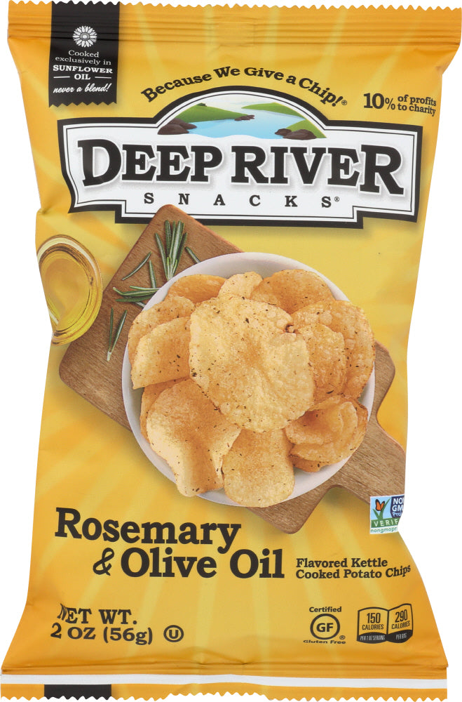 Deep River Snacks Rosemary & Olive Oil Kettle Cooked Potato Chips, 2 oz - Vending Business Solutions