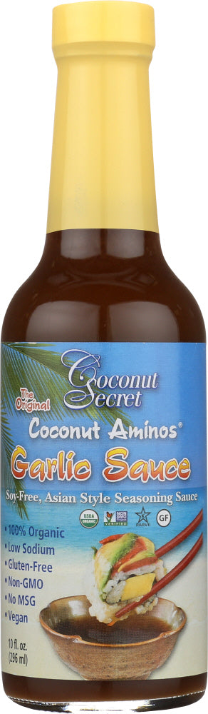 COCONUT SECRET: The Original Coconut Aminos Sauce Garlic, 10 oz - Vending Business Solutions
