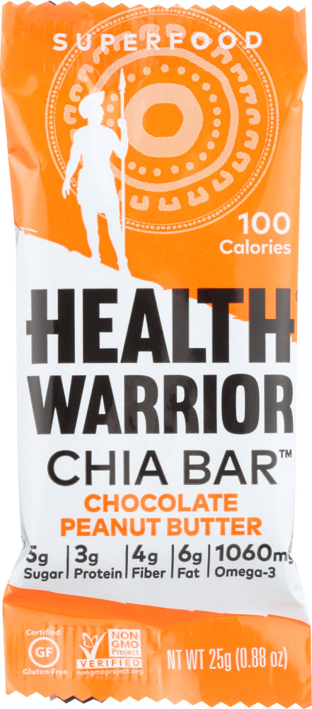 HEALTH WARRIOR: Chia Bar Chocolate Peanut Butter, 0.88 oz - Vending Business Solutions