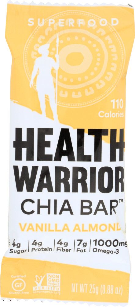 HEALTH WARRIOR: Chia Bar Vanilla Almond, 0.88 oz - Vending Business Solutions