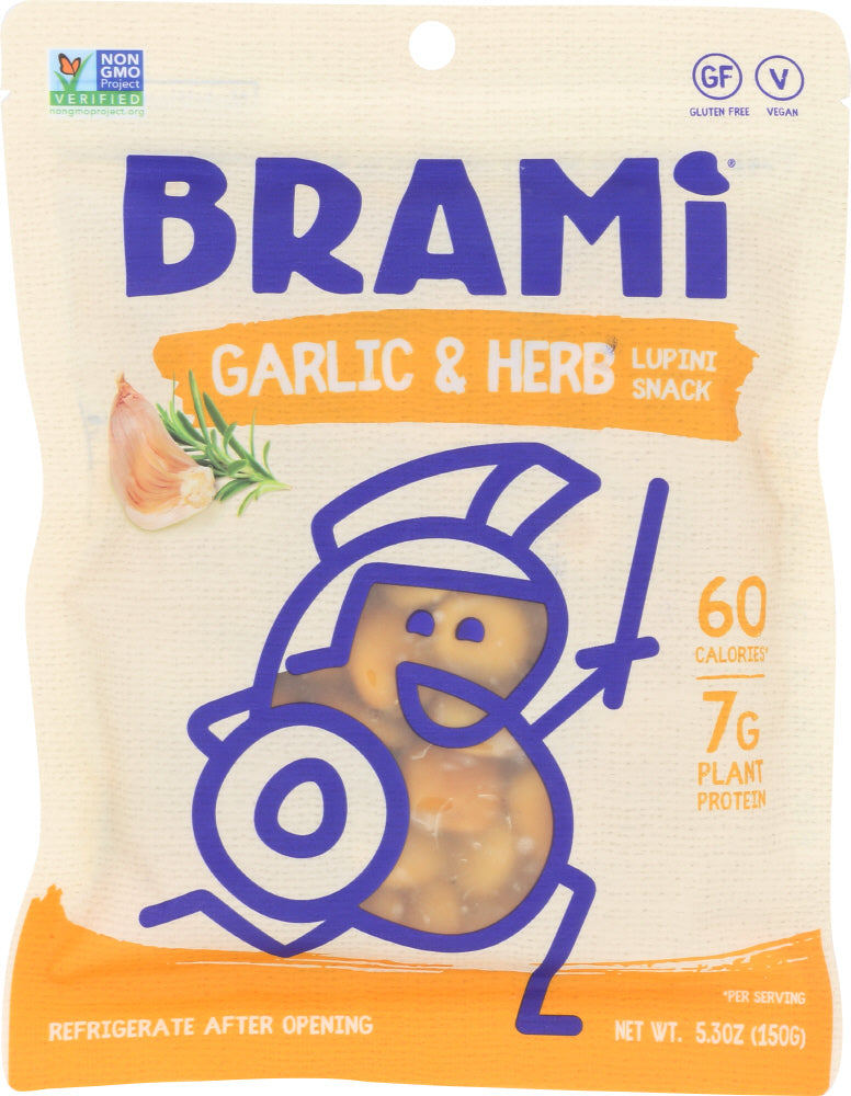 BRAMI LUPINI SNACK: Bean Garlic Herb, 5.3 oz - Vending Business Solutions