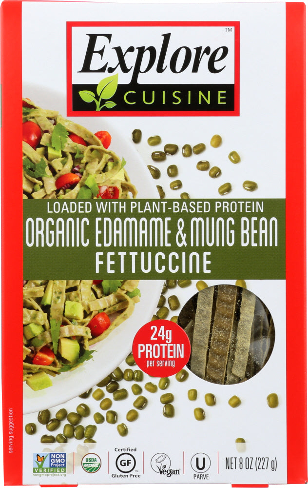 EXPLORE CUISINE: Organic Edamame and Mung Bean Fettuccine, 8 oz - Vending Business Solutions