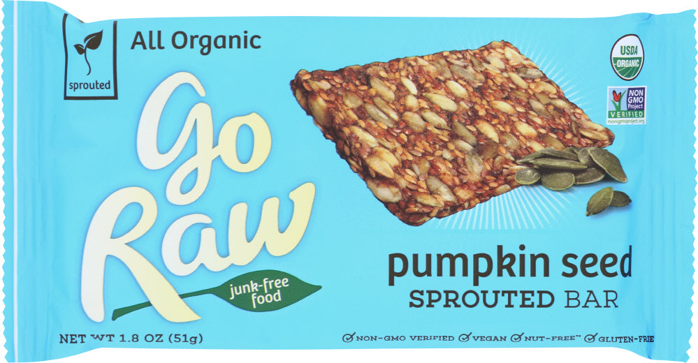 GO RAW: Organic Pumpkin Sprouted Bar, 1.8 oz - Vending Business Solutions