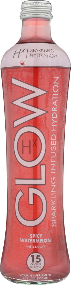 GLOW BEVERAGES: Sparkling Infused Hydration Drink Spicy Watermelon, 12 fl oz - Vending Business Solutions