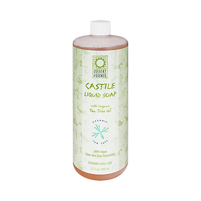 DESERT ESSENCE: Castile Liquid Soap with Eco-Harvest Tea Tree Oil, 32 oz - Vending Business Solutions