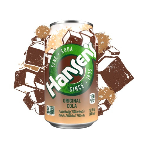 HANSEN: Cane Soda Original Cola 6-12oz, 72 oz - Vending Business Solutions