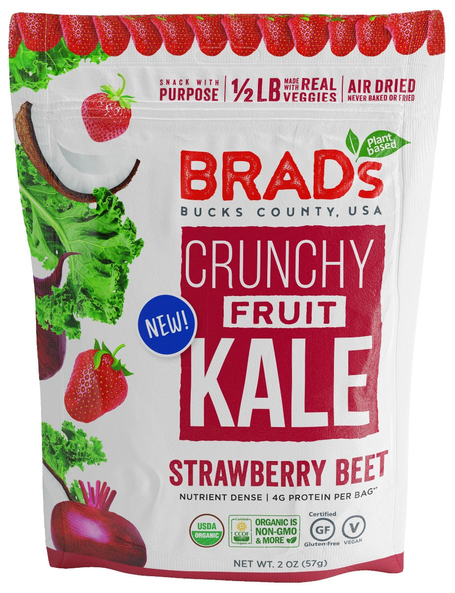 BRADS PLANT BASED: Crunchy Fruit Kale Strawberry Beet Chips, 2 oz - Vending Business Solutions