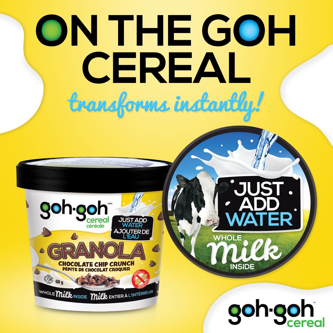 GOH GOH CEREAL: Cereal Cups Chocolate Chip Crunch, 68 gm - Vending Business Solutions