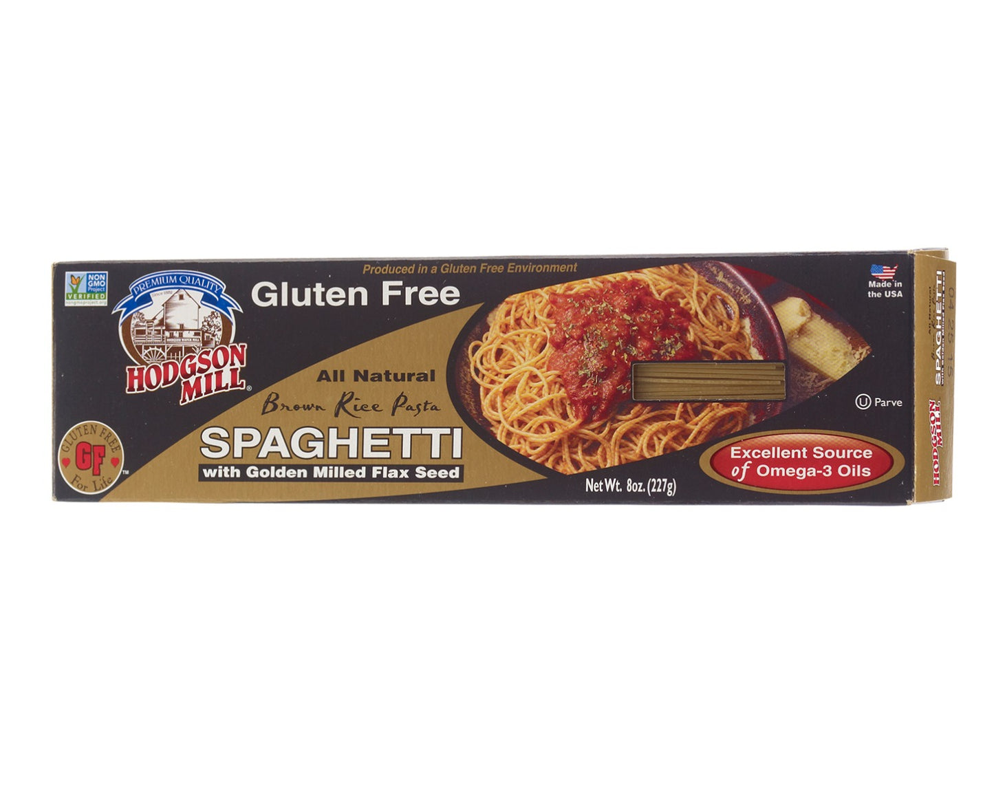 HODGSON MILL: Gluten Free Brown Rice Spaghetti with Golden Milled Flax Seed, 8 oz - Vending Business Solutions