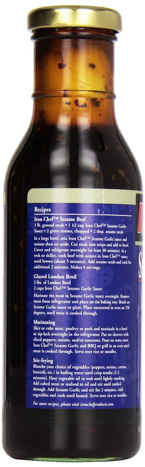 IRON CHEF: Sauce & Glaze Sesame Garlic, 15 oz - Vending Business Solutions
