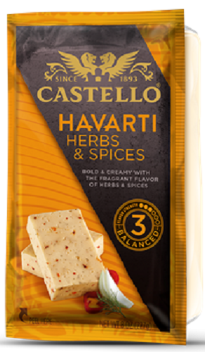 CASTELLO: Cheese Havarti Herbs and Spice, 8 oz - Vending Business Solutions