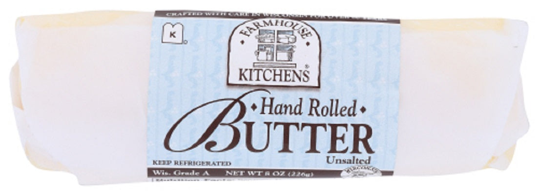 FARMHOUSE KITCHENS: Hand Rolled Unsalted Butter, 8 oz - Vending Business Solutions