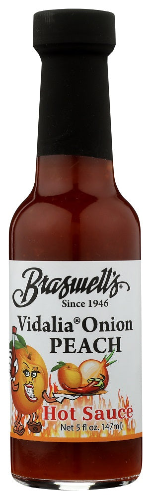 BRASWELL'S: Vidalia Onion Peach Hot Sauce, 5 oz - Vending Business Solutions