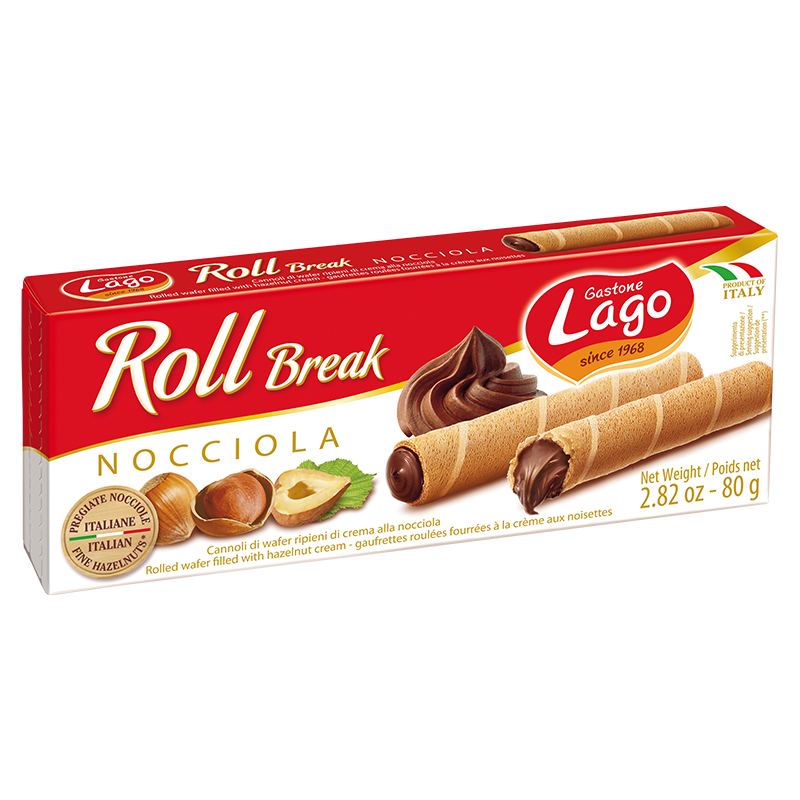 GASTONE LAGO: Hazelnut Cream Rolled Wafers, 2.82 oz - Vending Business Solutions