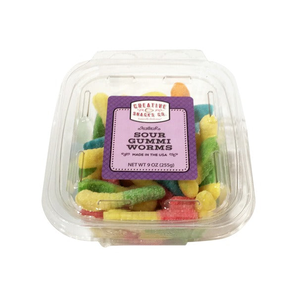 CREATIVE SNACK: Sour Gummi Worms Snack Cup, 9 oz - Vending Business Solutions