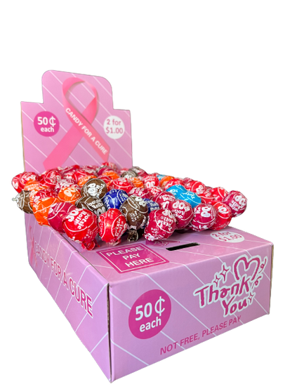 50 Pink Charity Honor Box Displays -Gold Business Package