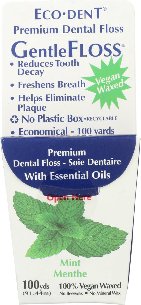 ECO DENT: GentleFloss Premium Dental Floss Mint 100 Yards, 1 ea - Vending Business Solutions