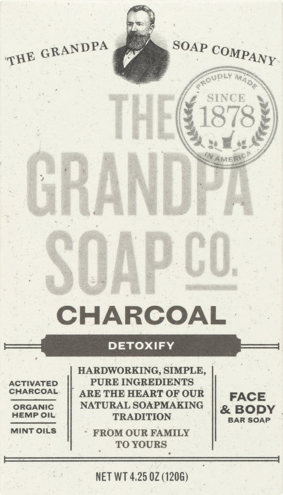 GRANDPAS: SOAP BAR CHARCOAL (4.250 OZ) - Vending Business Solutions