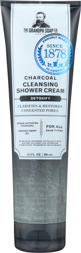 GRANDPAS: Charcoal Cleansing Shower Cream, 9.5 oz - Vending Business Solutions