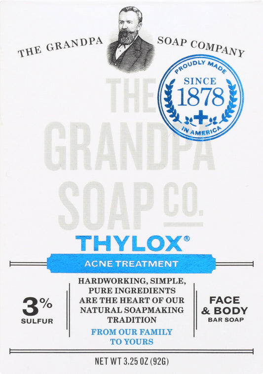 GRANDPA'S: Bar Soap Thylox Acne Treatment with Sulfur, 3.25 oz - Vending Business Solutions