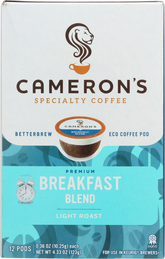 CAMERONS COFFEE: Breakfast Bold Coffee Pods Single Serve, 12 ea - Vending Business Solutions