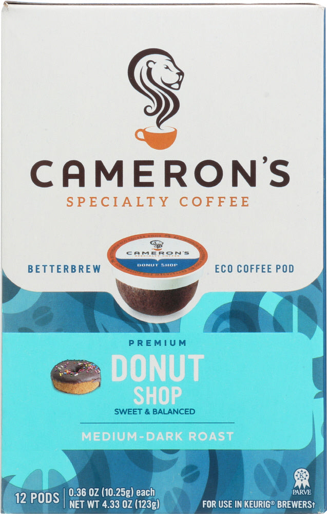 CAMERONS COFFEE: Donut Shop Coffee 12 Ct, 4.33 oz - Vending Business Solutions