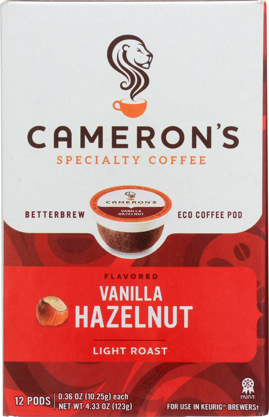 CAMERONS COFFEE: Vanilla Coffee Hazelnut SS, 4.33 oz - Vending Business Solutions