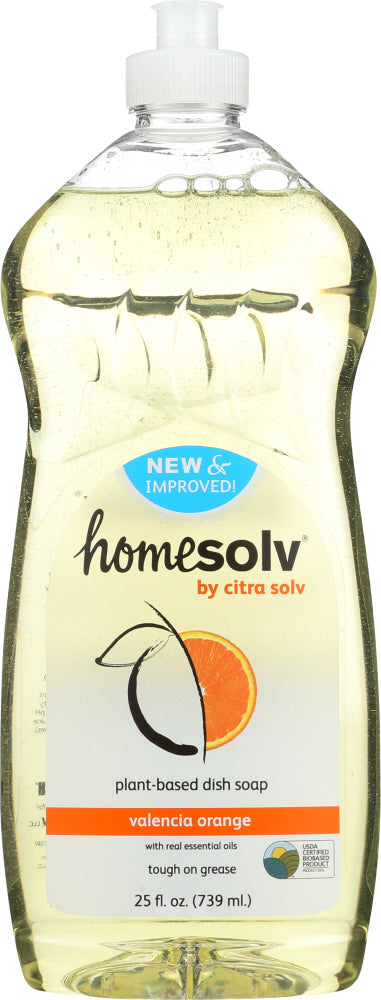 HOMESOLV: Natural Liquid Dish Soap Valencia Orange, 25 oz - Vending Business Solutions