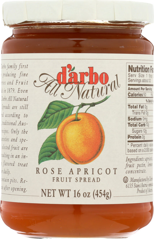 DARBO: Rose Apricot Fruit Spread, 16 oz - Vending Business Solutions