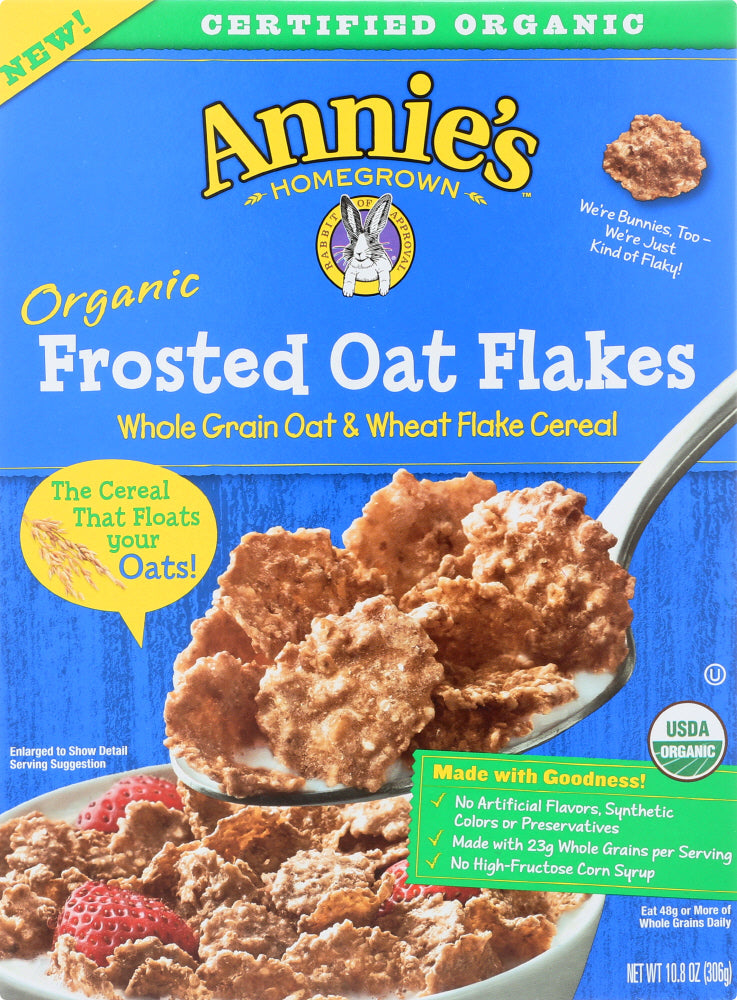 ANNIES HOMEGROWN: Organic Frosted Oat Flakes Cereal, 10.8 oz - Vending Business Solutions
