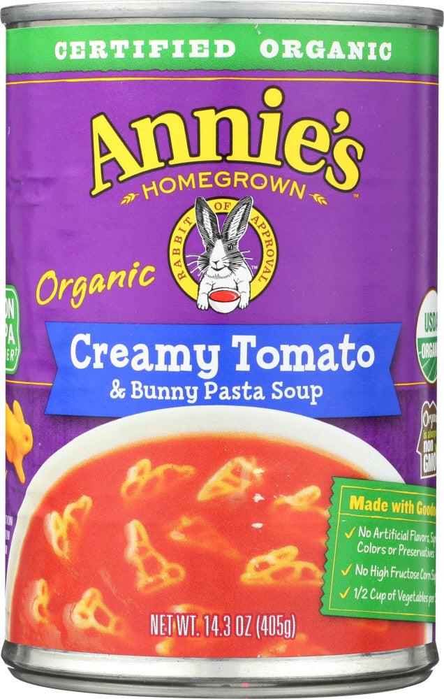 ANNIES HOMEGROWN: Soup Creamy Tomato Bunny Pasta, 14 oz - Vending Business Solutions