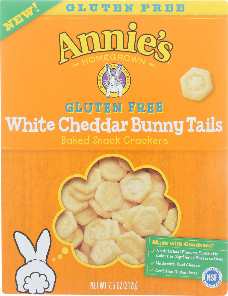 ANNIES HOMEGROWN: White Cheddar Bunny Tails Crackers, 7.5 oz - Vending Business Solutions