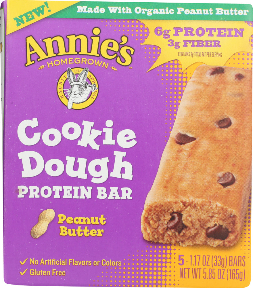 ANNIES HOMEGROWN: Peanut Butter Cookie Dough Protein Bar, 5.85 oz - Vending Business Solutions