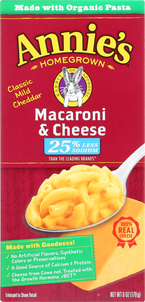 ANNIES HOMEGROWN: Macaroni & Cheese Low Sodium, 6 oz - Vending Business Solutions