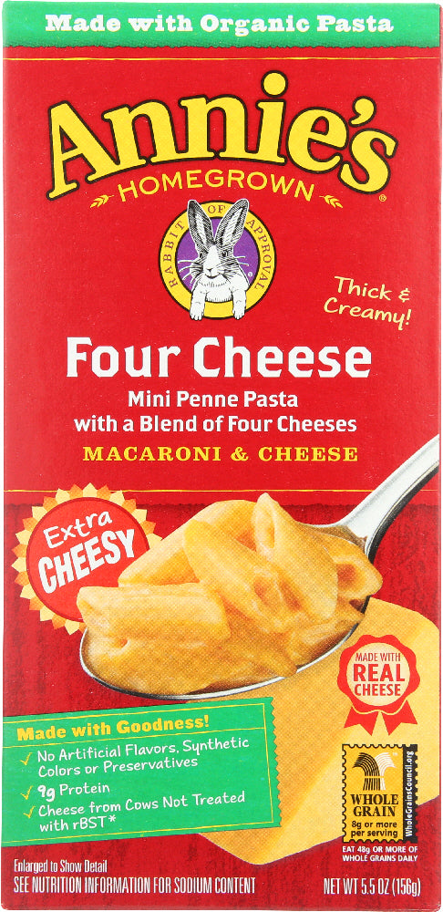ANNIES HOMEGROWN: Macaroni & Cheese Four Cheese, 5.5 oz - Vending Business Solutions