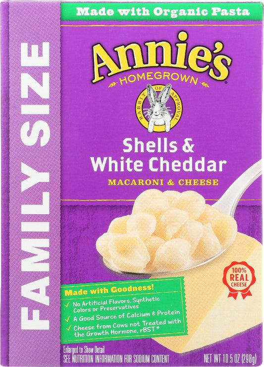 ANNIES HOMEGROWN: Mac and Cheese Shell White Cheddar, 10.5 oz - Vending Business Solutions