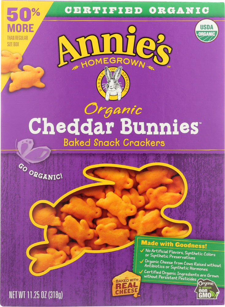 ANNIES HOMEGROWN: Cheddar Bunny Big Box Organic, 11.25 oz - Vending Business Solutions