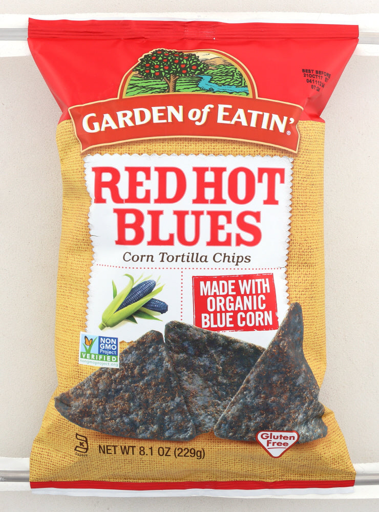 GARDEN OF EATIN: Corn Tortilla Chips Red Hot Blues, 9 oz - Vending Business Solutions