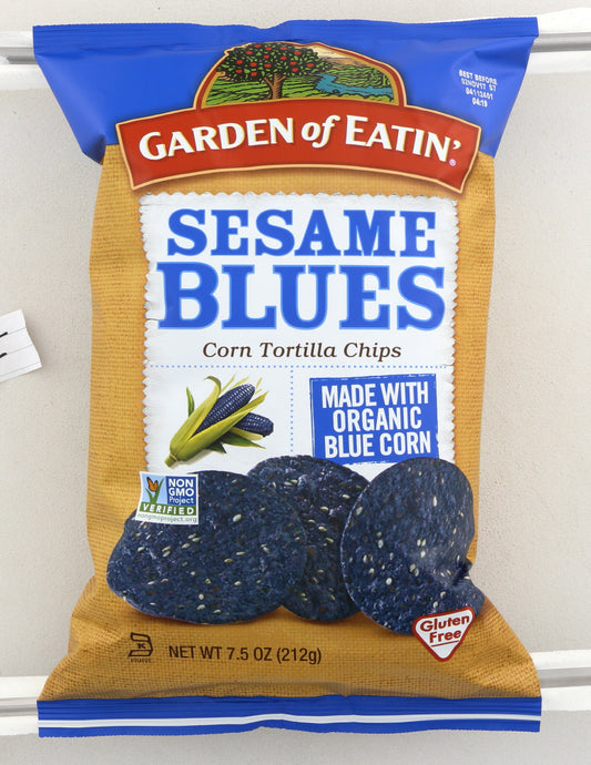 GARDEN OF EATIN: Tortilla Chips Sesame Blues, 7.5 oz - Vending Business Solutions