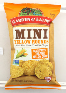 GARDEN OF EATIN: Mini Yellow Rounds Chips, 7.5 Oz - Vending Business Solutions