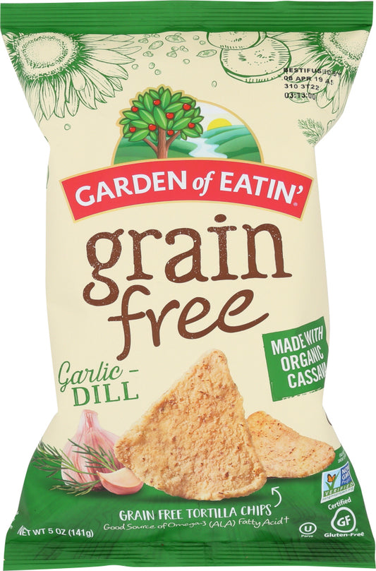 GARDEN OF EATIN: Chip Tortilla Grain Free Garlic Dill, 5 oz - Vending Business Solutions