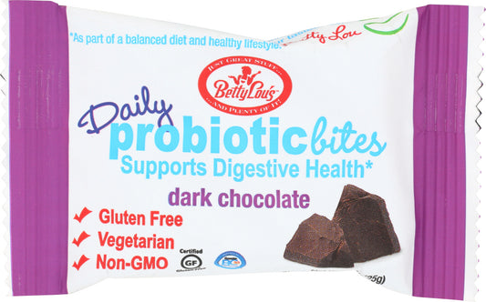 BETTY LOUS: Dark Chocolate Probiotic Bites, 0.9 oz - Vending Business Solutions