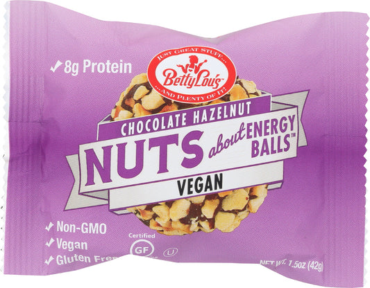 BETTY LOUS: Chocolate Hazelnut Energy Balls, 1.5 oz - Vending Business Solutions
