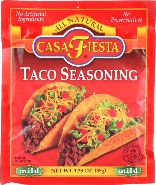 CASA FIESTA: Taco Seasoning Mild, 1.25 oz - Vending Business Solutions