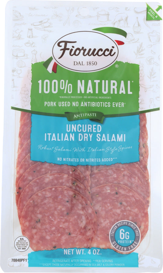 FIORUCCI: Salami Italian Dry Sliced, 4 oz - Vending Business Solutions